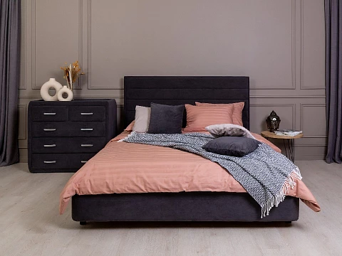Кровать в стиле минимализм Verona - Кровать в лаконичном дизайне в обивке из мебельной ткани или экокожи.
