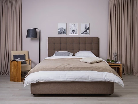 Кровать в стиле минимализм Leon - Современная кровать, украшенная декоративным кантом.